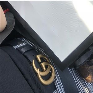 Black Leather Gucci Belt